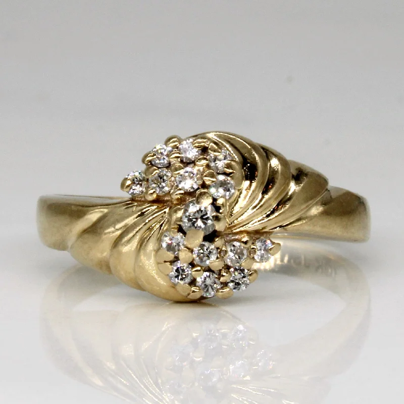 Luxury Jewelry Without The Luxury Price Tag Diamond Waterfall Ring | 0.13ctw | SZ 6.5 | Luxury Jewelry Without The Luxury Price Tag Diamond Waterfall Ring | 0.13ctw | SZ 6.5 |
