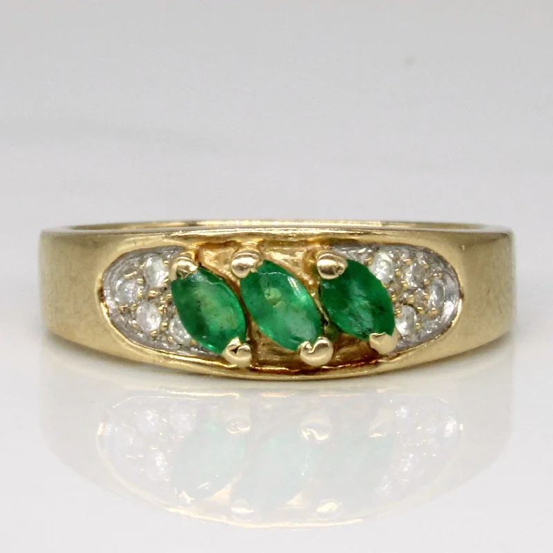 Shop Signature Jewelry Styles At Exclusive Prices Emerald & Diamond Ring | 0.21ctw, 0.04ctw | SZ 6.75 | Shop Signature Jewelry Styles At Exclusive Prices Emerald & Diamond Ring | 0.21ctw, 0.04ctw | SZ 6.75 |