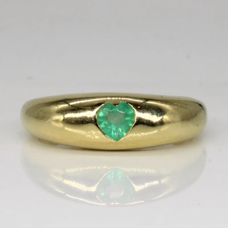 Huge Markdowns On Premium Jewelry Styles Emerald Heart Ring | 0.17ct | SZ 6.25 |