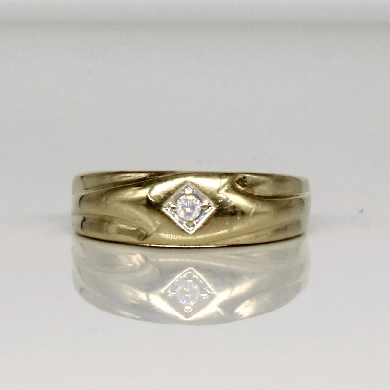 Discounted Jewelry For A Glamorous Look Gypsy Set Solitaire Diamond Ring | 0.08ctw | SZ 9 | Discounted Jewelry For A Glamorous Look Gypsy Set Solitaire Diamond Ring | 0.08ctw | SZ 9 |