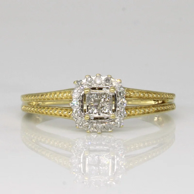 Get Ready To Sparkle – Special Jewelry Discounts 'Michael Hill' Diamond Halo Set Ring | 0.12ctw | SZ 7.25 Get Ready To Sparkle – Special Jewelry Discounts 'Michael Hill' Diamond Halo Set Ring | 0.12ctw | SZ 7.25