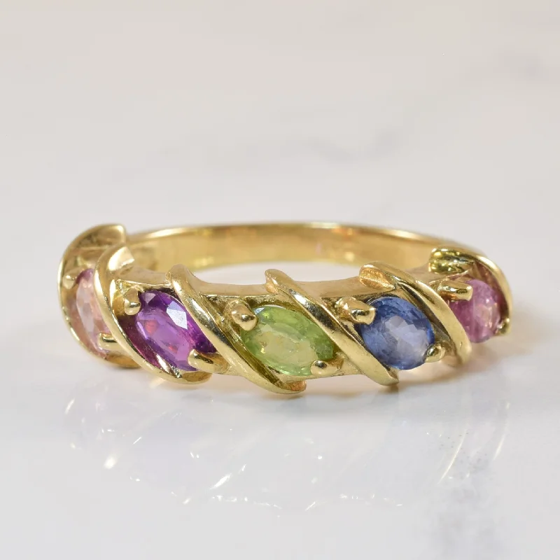 Everyday Jewelry Essentials Now On Sale Rainbow Sapphire Twist Ring | 1.50ctw | SZ 7 | Everyday Jewelry Essentials Now On Sale Rainbow Sapphire Twist Ring | 1.50ctw | SZ 7 |