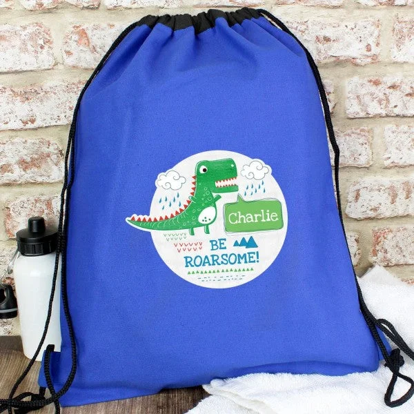 Personalised 'Be Roarsome' Dinosaur Swim & Kit Bag