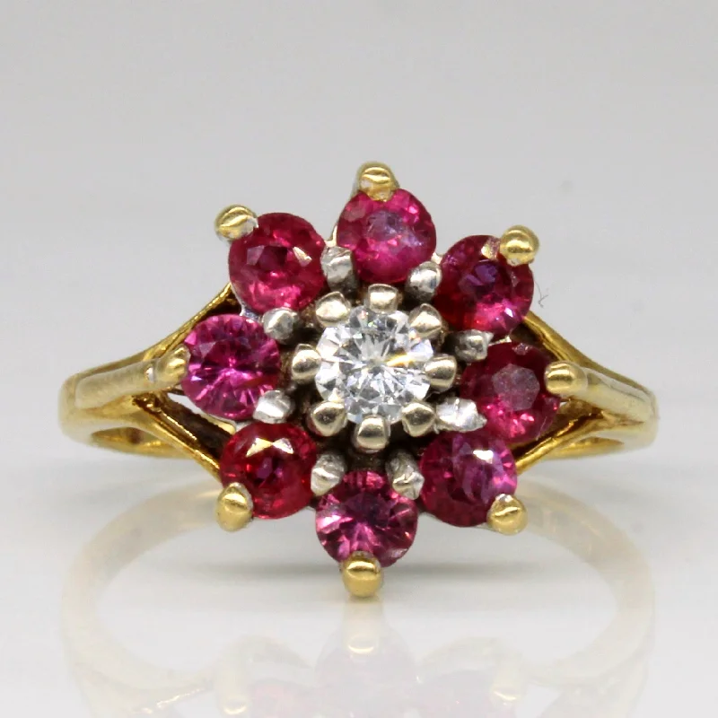 Timeless Elegance Now At Special Discounts Ruby & Diamond Cluster Ring | 0.75ctw, 0.17ct | SZ 5.75 | Timeless Elegance Now At Special Discounts Ruby & Diamond Cluster Ring | 0.75ctw, 0.17ct | SZ 5.75 |