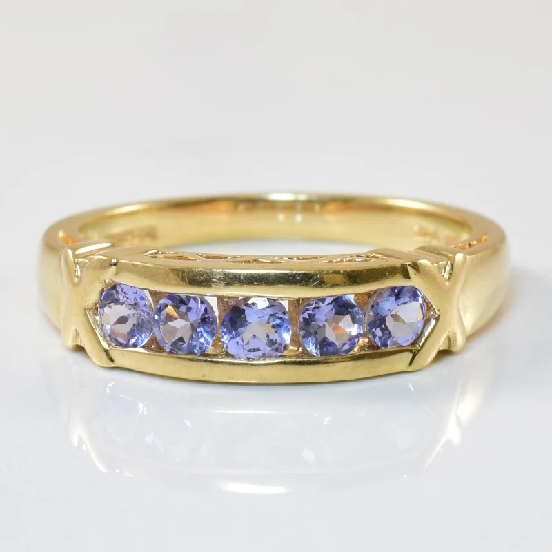 Fashion-Forward Jewelry At Exclusive Discounts Channel Set Tanzanite Band | 0.50ctw | SZ 8 | Fashion-Forward Jewelry At Exclusive Discounts Channel Set Tanzanite Band | 0.50ctw | SZ 8 |