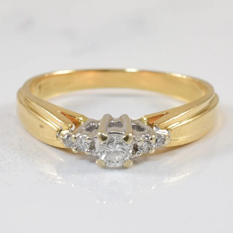 Huge Savings On Premium Jewelry Styles Tapered Diamond Ring | 0.14ctw | SZ 6 |