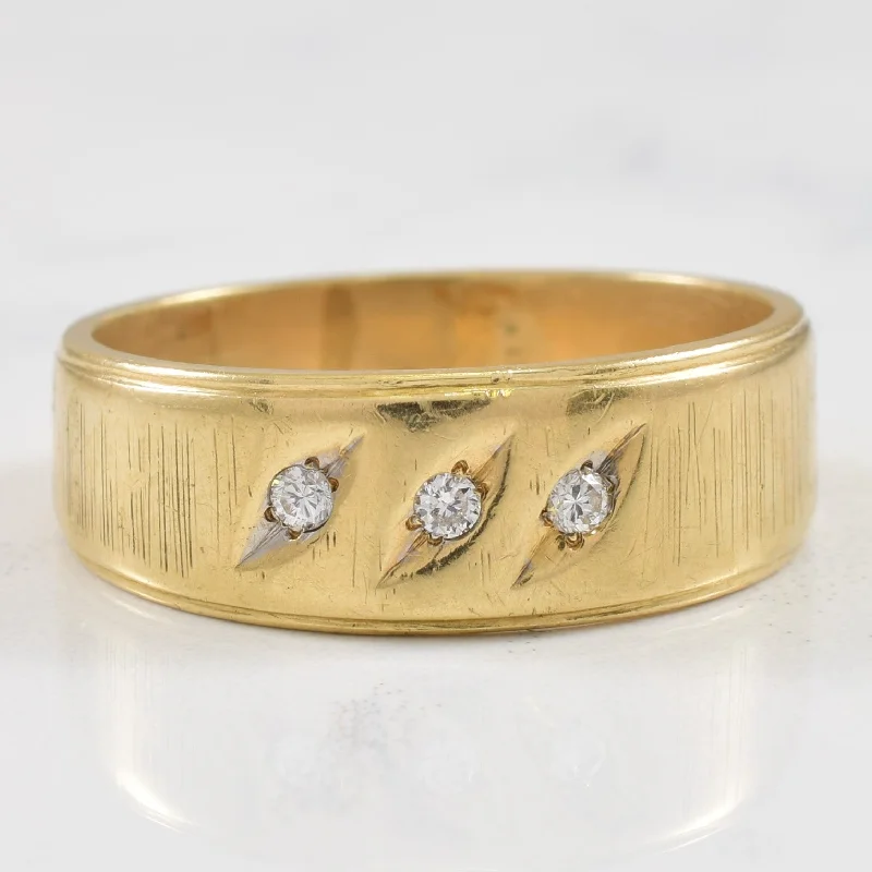 Make Your Outfit Shine With Discounted Jewelry Three Stone Diamond Band | 0.06ctw | SZ 7.25 | Make Your Outfit Shine With Discounted Jewelry Three Stone Diamond Band | 0.06ctw | SZ 7.25 |