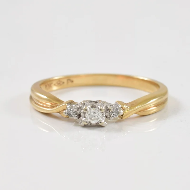 Affordable Luxury Jewelry For Every Occasion Three Stone Diamond Ring | 0.05ctw | SZ 6.25 | Affordable Luxury Jewelry For Every Occasion Three Stone Diamond Ring | 0.05ctw | SZ 6.25 |