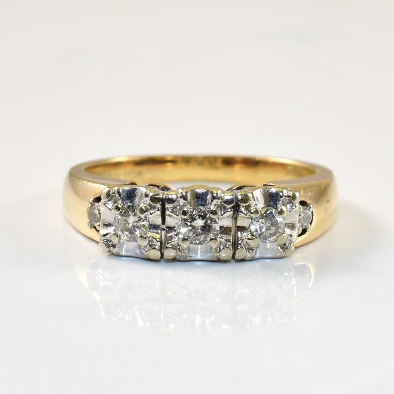 Exclusive Online Jewelry Sale – Don't Wait Three Stone Diamond Ring | 0.18ctw | SZ 6.75 | Exclusive Online Jewelry Sale – Don't Wait Three Stone Diamond Ring | 0.18ctw | SZ 6.75 |
