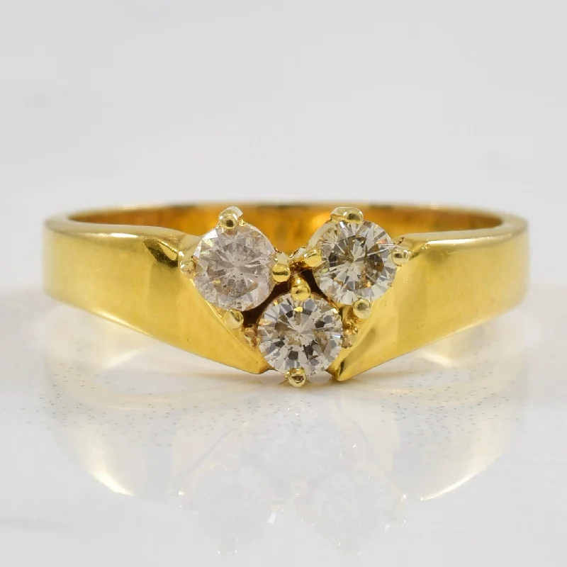 Personalized Engraved Jewelry For Meaningful Gifts Three Stone Diamond Ring | 0.30ctw | SZ 6.5 | Personalized Engraved Jewelry For Meaningful Gifts Three Stone Diamond Ring | 0.30ctw | SZ 6.5 |