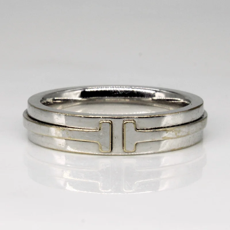 Breathtaking Jewelry, Breathtaking Prices Tiffany & Co' Narrow T in 18kt White Gold Ring | SZ 7 | Breathtaking Jewelry, Breathtaking Prices Tiffany & Co' Narrow T in 18kt White Gold Ring | SZ 7 |
