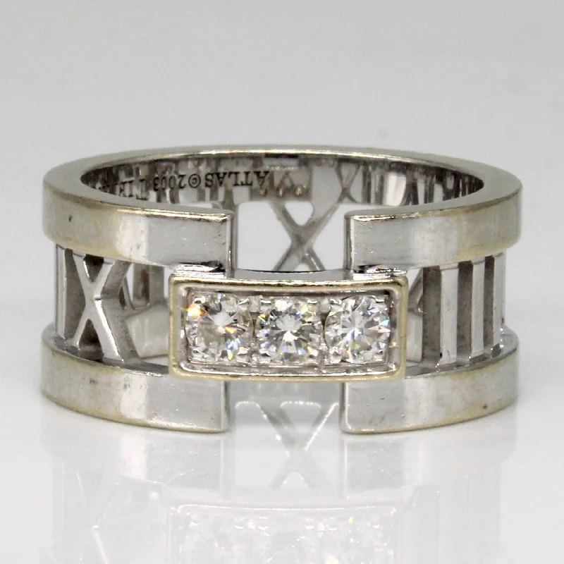 Personalized Engraved Jewelry For Meaningful Gifts Tiffany & Co' 18K Atlas Open Band Diamond Ring | 0.18ctw | SZ 5.25 | Personalized Engraved Jewelry For Meaningful Gifts Tiffany & Co' 18K Atlas Open Band Diamond Ring | 0.18ctw | SZ 5.25 |
