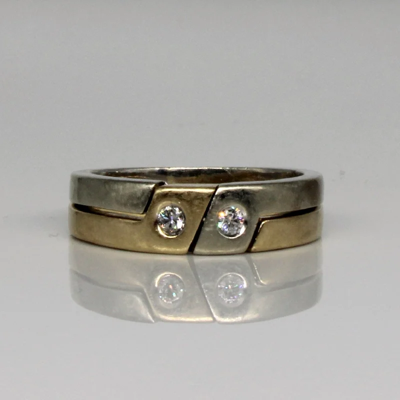Luxury Jewelry At Unbeatable Discounts Two Tone Interlocking Diamond Band | 0.24ctw | SZ 8.75 | Luxury Jewelry At Unbeatable Discounts Two Tone Interlocking Diamond Band | 0.24ctw | SZ 8.75 |