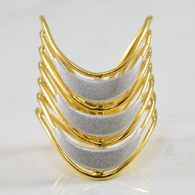 The Perfect Jewelry Piece At The Perfect Price Two Tone Open Work Chevron Ring | SZ 7.25 | The Perfect Jewelry Piece At The Perfect Price Two Tone Open Work Chevron Ring | SZ 7.25 |
