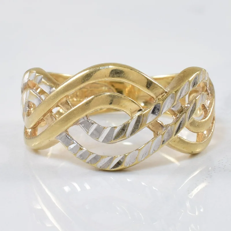 Gorgeous Jewelry, Limited-Time Savings Two Tone Open Work Cross Over Ring | SZ 6.25 | Gorgeous Jewelry, Limited-Time Savings Two Tone Open Work Cross Over Ring | SZ 6.25 |