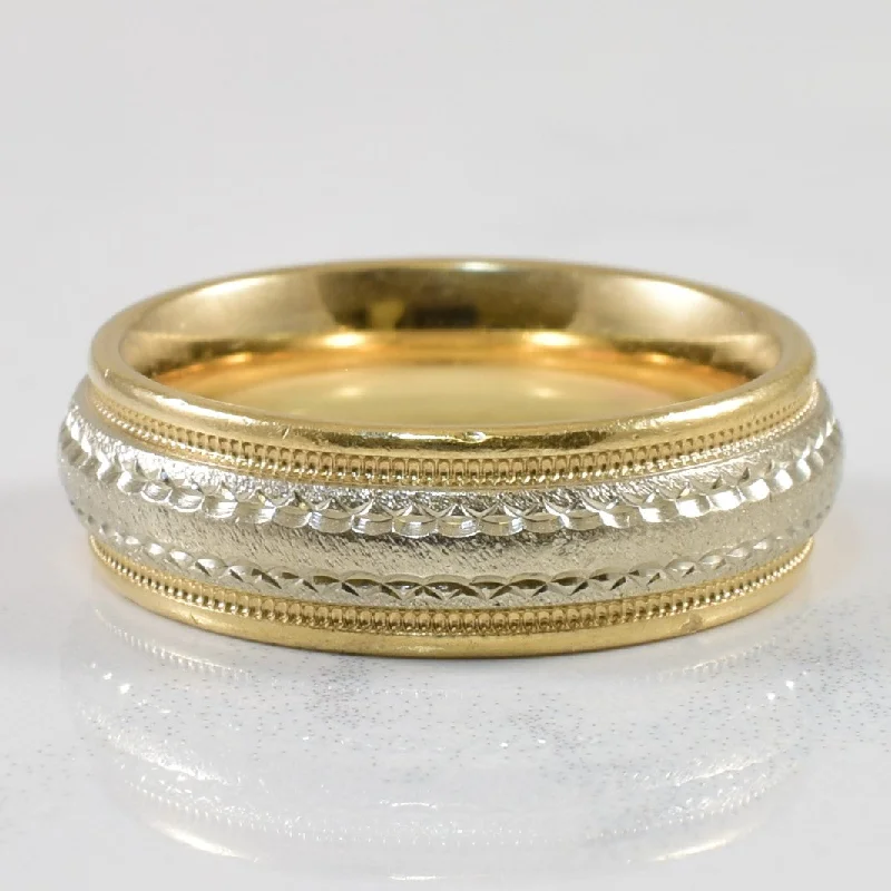 Stunning Jewelry At A Fraction Of The Price Two Tone Textured Band | SZ 6.25 |