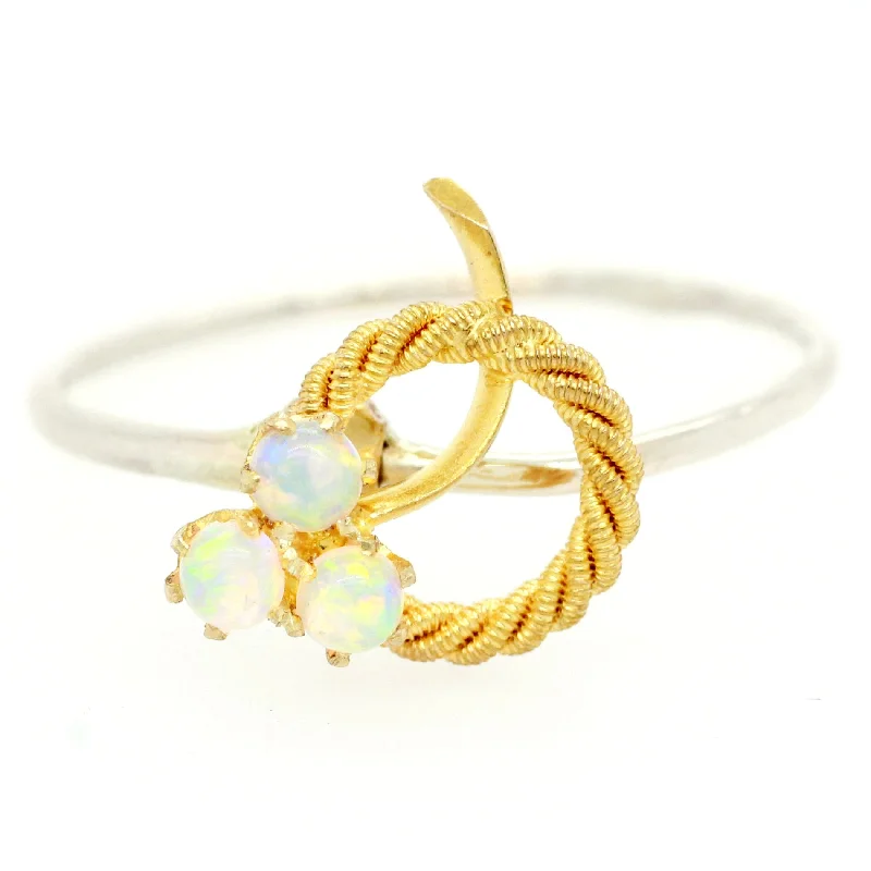 Handcrafted Beauty At Affordable Prices 1920s Antique Art Deco 1.00ctw Three Opal Pin Conversion Ring - 14k Yellow Gold Handcrafted Beauty At Affordable Prices 1920s Antique Art Deco 1.00ctw Three Opal Pin Conversion Ring - 14k Yellow Gold