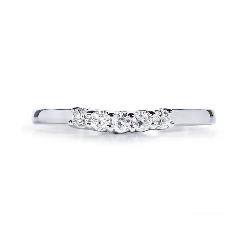 Sparkle On A Budget – Fine Jewelry For Less 5-Stone Diamond Shadow Wedding Band - 1/6 Carats Total Sparkle On A Budget – Fine Jewelry For Less 5-Stone Diamond Shadow Wedding Band - 1/6 Carats Total