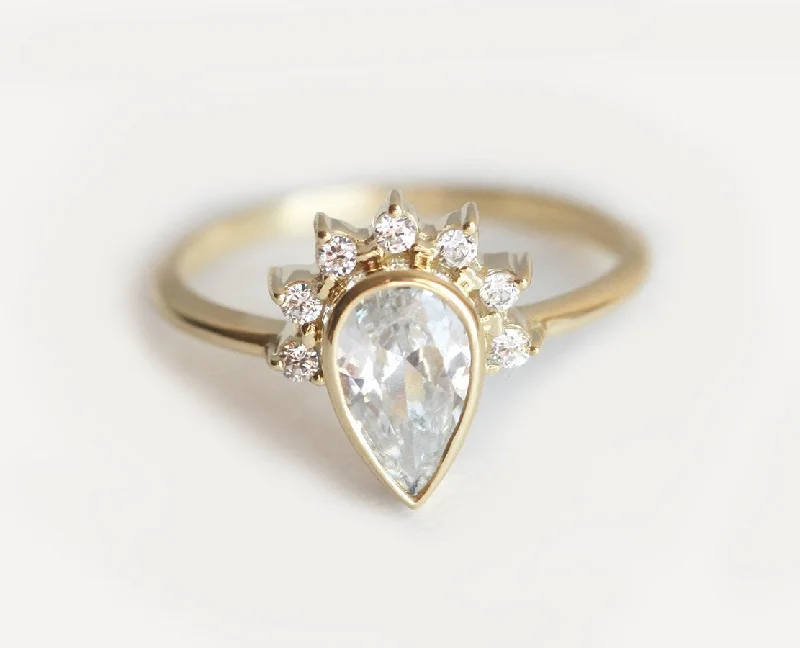 Handcrafted Jewelry Sale – Unique Designs At Low Prices Diamond Engagement Ring, Half Halo Ring Handcrafted Jewelry Sale – Unique Designs At Low Prices Diamond Engagement Ring, Half Halo Ring