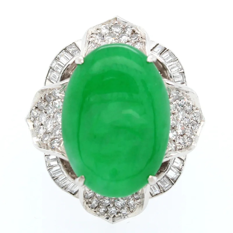 Elegant Designs, Unbeatable Discounts – Shop Jewelry Now GIA 7.90ct Jadeiete Jade & Diamond Cocktail Ring in 14k White Gold | Size 6.75 Elegant Designs, Unbeatable Discounts – Shop Jewelry Now GIA 7.90ct Jadeiete Jade & Diamond Cocktail Ring in 14k White Gold | Size 6.75