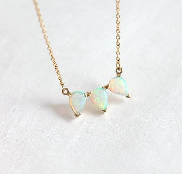 Luxury Meets Affordability – Jewelry Sale Now Live Rayna Three Stone Opal Necklace Luxury Meets Affordability – Jewelry Sale Now Live Rayna Three Stone Opal Necklace