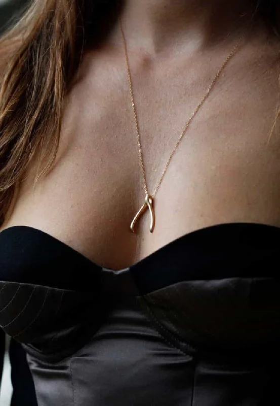 Jewelry Sale – Exclusive Styles At Lower Prices Lucky Rose Charm Wishbone Necklace
