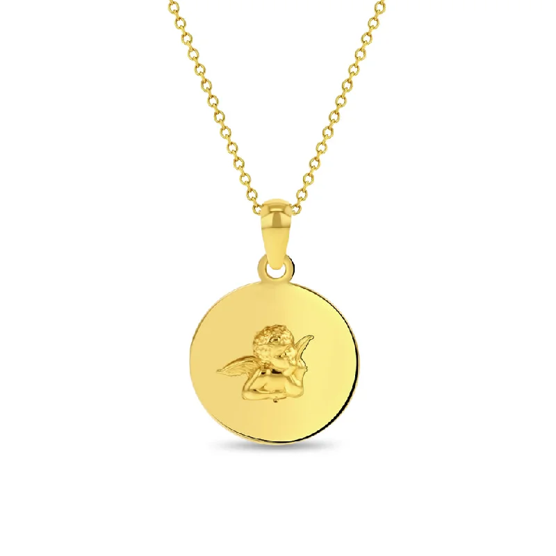 Best Jewelry Deals – Premium Quality At Exclusive Discounts 14k Gold Round Guardian Angel Kids / Children's / Girls Pendant/Necklace Best Jewelry Deals – Premium Quality At Exclusive Discounts 14k Gold Round Guardian Angel Kids / Children's / Girls Pendant/Necklace