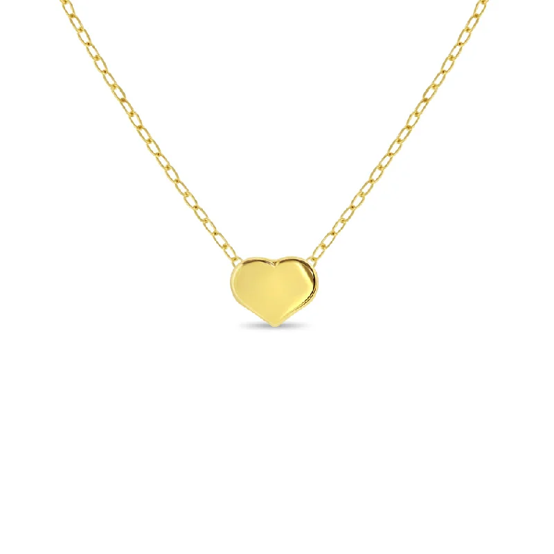 Sparkle More For Less – Jewelry Sale Happening Now 14k Gold Tiny Puffed Heart Chain 16" Kids / Teen Necklace Sparkle More For Less – Jewelry Sale Happening Now 14k Gold Tiny Puffed Heart Chain 16" Kids / Teen Necklace