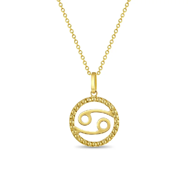 Eco-Friendly Sustainable Jewelry For Conscious Buyers 14k Gold Zodiac Coin Cancer Kids / Children's / Girls Pendant/Necklace Eco-Friendly Sustainable Jewelry For Conscious Buyers 14k Gold Zodiac Coin Cancer Kids / Children's / Girls Pendant/Necklace