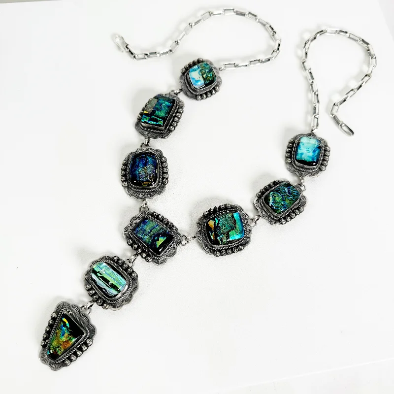 Stunning Jewelry Pieces At The Lowest Prices Ever California Coastline Dichroic Glass Lariat by Gilbert Platero
