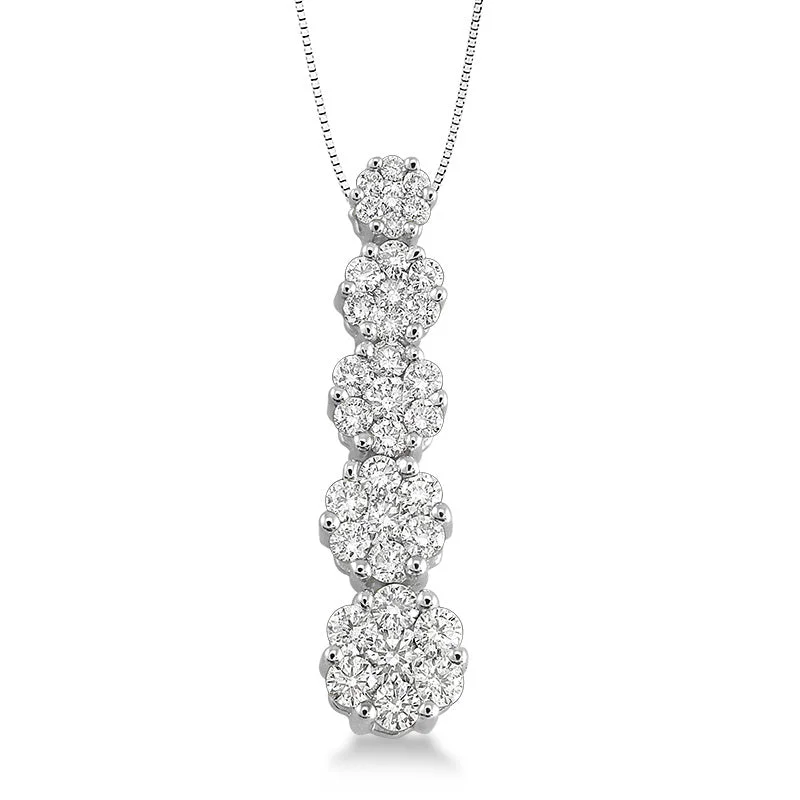 Your Perfect Accessory Now At The Best Price Cascading Diamond Cluster Necklace