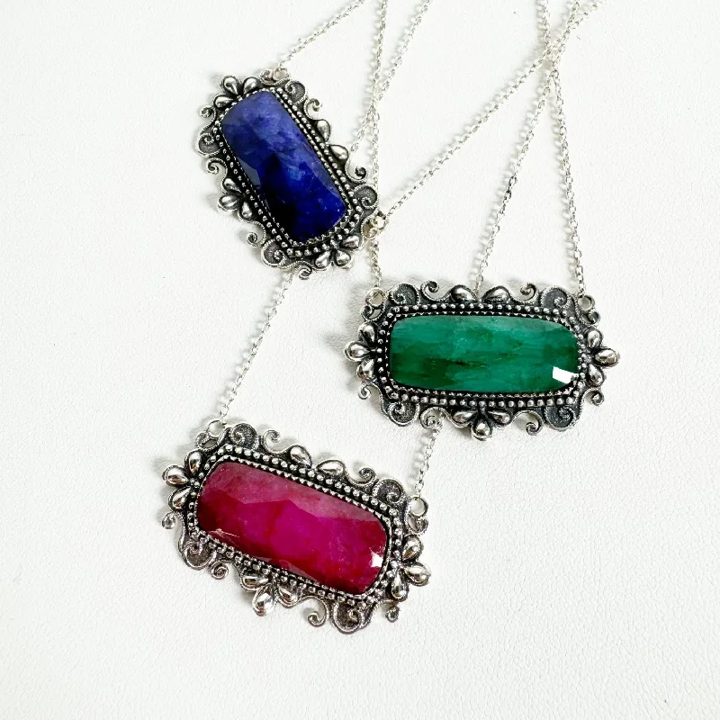 Personalized Jewelry Sale – Unique Pieces At Great Prices Cassie Bar Necklace - Sapphire and Ruby Personalized Jewelry Sale – Unique Pieces At Great Prices Cassie Bar Necklace - Sapphire and Ruby