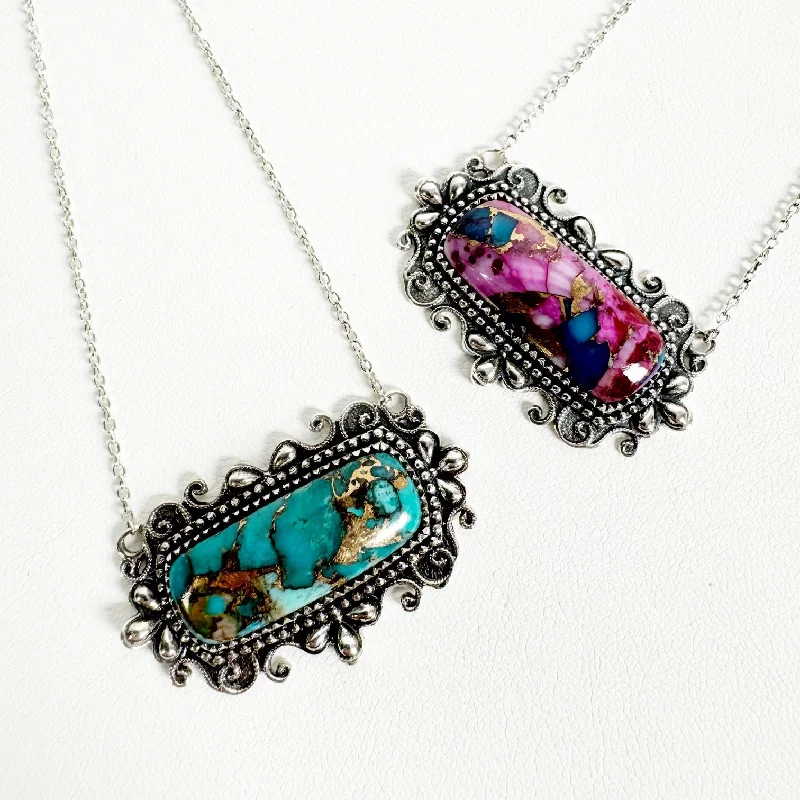 Luxury Jewelry At Unbeatable Discounts Cassie Bar Necklaces - Mohave Turquoise