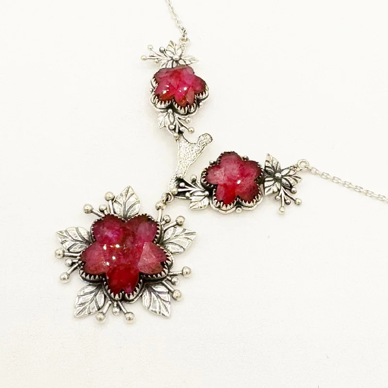 Must-Have Jewelry At Unbelievable Discounts Cherry Blossom Whimsy Necklace - Ruby