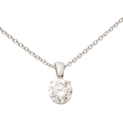 Limited-Stock Jewelry Sale – Once It's Gone, It's Gone Classic Diamond Solitaire Necklace in 14k White Gold