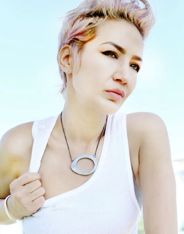 Dainty And Elegant Jewelry Now At Reduced Prices Crop Circle Necklace in Sterling Silver Dainty And Elegant Jewelry Now At Reduced Prices Crop Circle Necklace in Sterling Silver