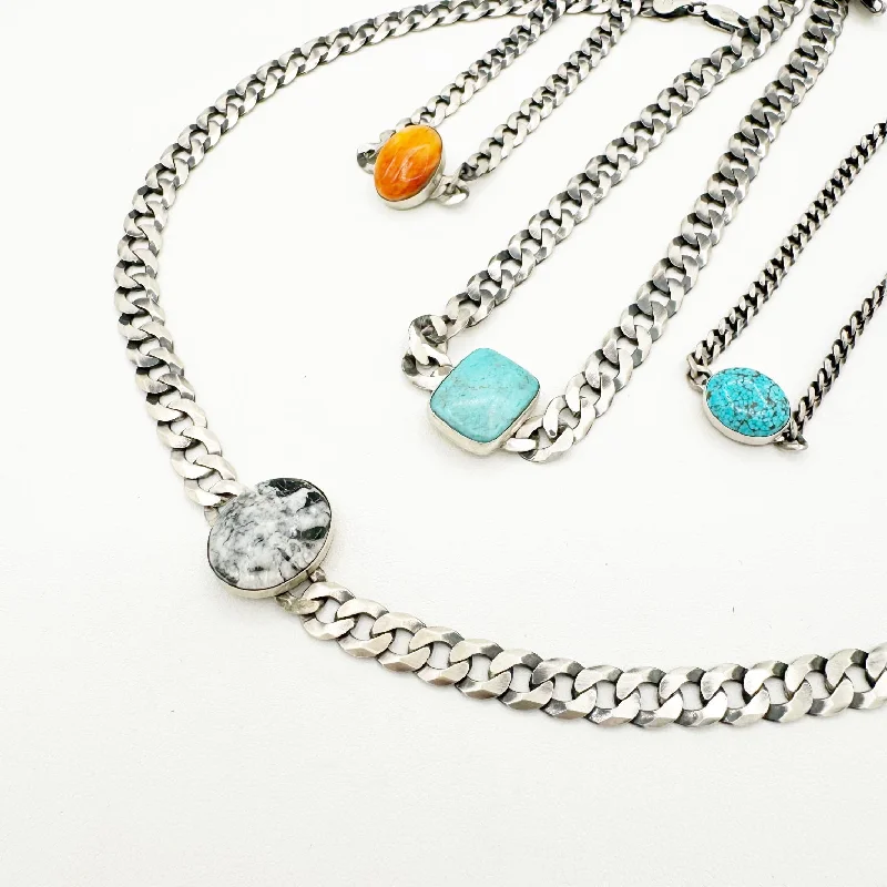 Unmissable Jewelry Clearance – Final Reductions Curb Chain Gemstone Necklaces