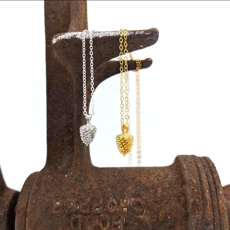 Breathtaking Jewelry At Limited-Time Savings Delicate Pinecone Necklace in Silver or Gold Breathtaking Jewelry At Limited-Time Savings Delicate Pinecone Necklace in Silver or Gold