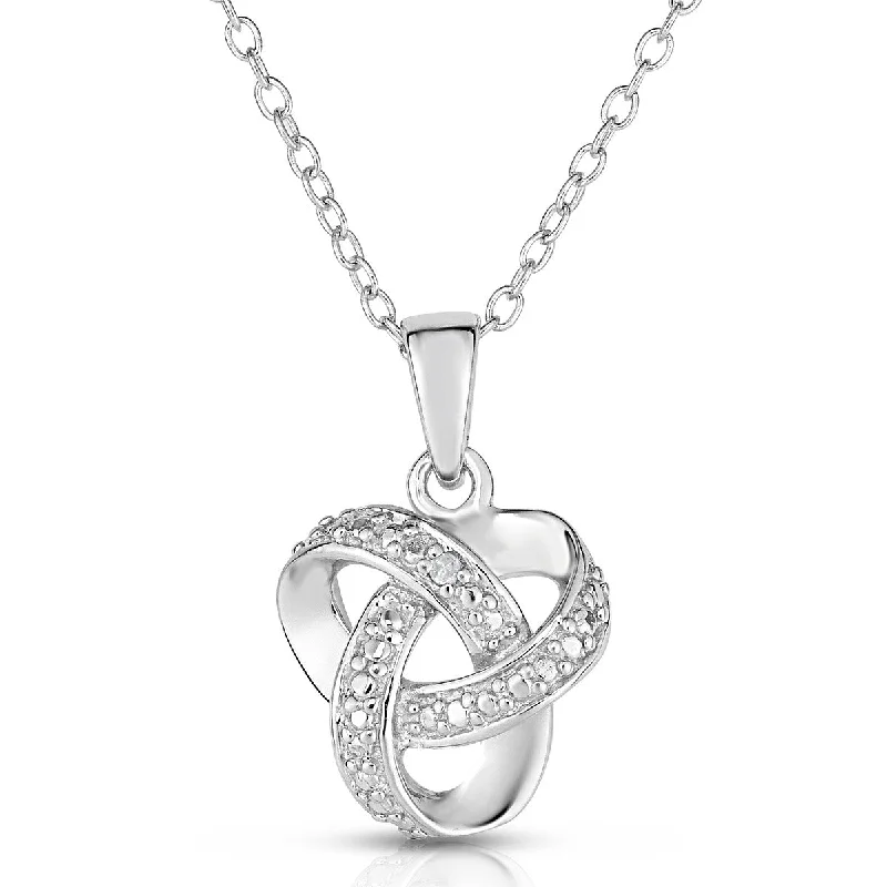 Premium Diamond Jewelry At Once-In-A-Lifetime Discounts Diamond Love Knot Necklace