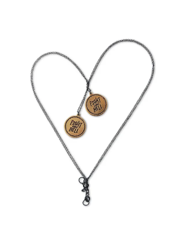 Affordable Gold-Plated Jewelry For Modern Fashion Fight Like Hell Pendant Necklace