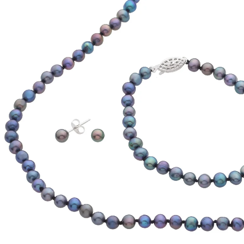 Exclusive Jewelry Discounts – Shop Now For Savings Freshwater Black Pearl Earring, Bracelet & Necklace Set Exclusive Jewelry Discounts – Shop Now For Savings Freshwater Black Pearl Earring, Bracelet & Necklace Set