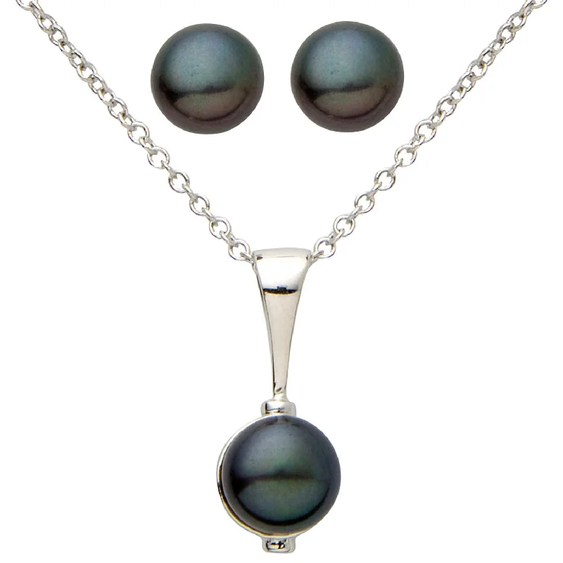 Get The Best Deals On Timeless Jewelry Pieces Freshwater Button Pearl Earrings & Necklace Set Get The Best Deals On Timeless Jewelry Pieces Freshwater Button Pearl Earrings & Necklace Set