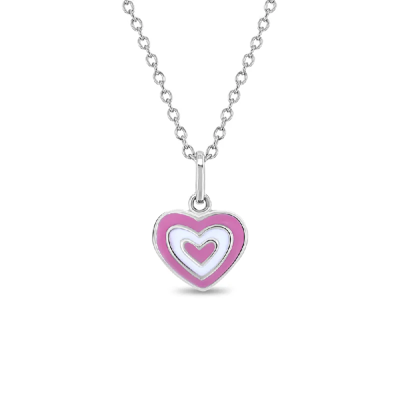 Shop Dazzling Jewelry At The Best Prices Lovestruck Heart Kids / Children's / Girls Pendant/Necklace Enamel - Sterling Silver Shop Dazzling Jewelry At The Best Prices Lovestruck Heart Kids / Children's / Girls Pendant/Necklace Enamel - Sterling Silver