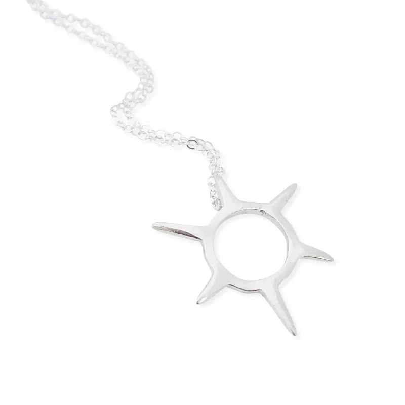 Shop Stylish Jewelry Now And Save Big Mini Sunburst Pendant in Sterling Silver