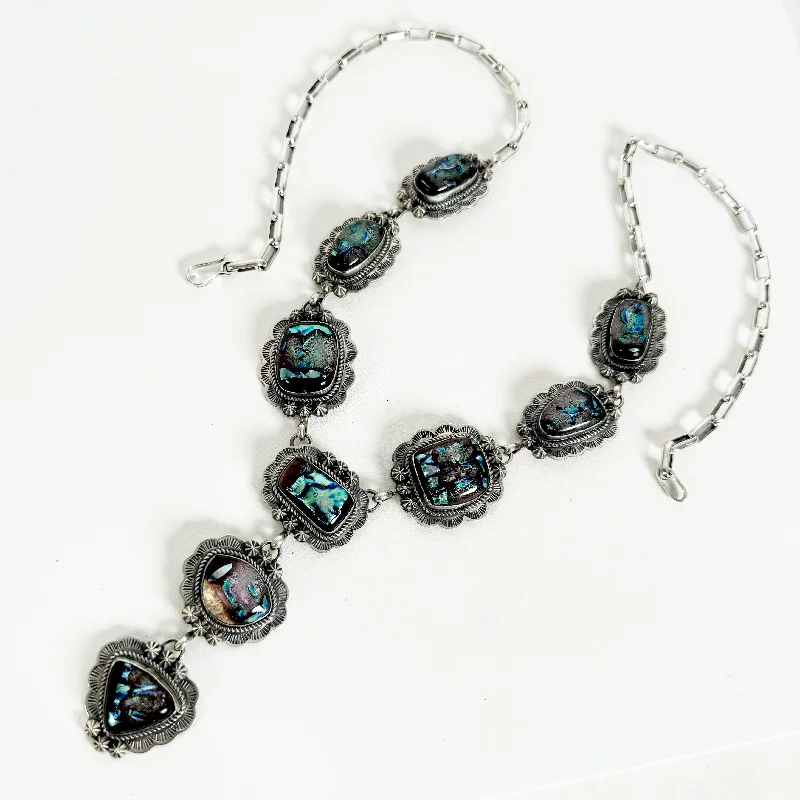 Final Call For Exquisite Jewelry At Reduced Rates Pacific Ocean Dichroic Glass Lariat by Gilbert Platero Final Call For Exquisite Jewelry At Reduced Rates Pacific Ocean Dichroic Glass Lariat by Gilbert Platero