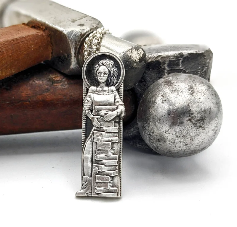 Grab Exquisite Jewelry At The Lowest Prices Patron Saint of Book Nerds - Saint Medallion for Book Lovers Grab Exquisite Jewelry At The Lowest Prices Patron Saint of Book Nerds - Saint Medallion for Book Lovers