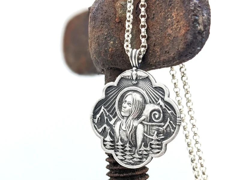 Your Dream Jewelry At Dream Prices Patron Saint of Open Skies Necklace - Adventure Hiking Medallion
