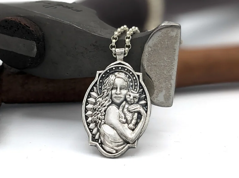 Unmissable Discounts On Timeless Jewelry Pieces Patron Saint of Purrs Necklace - Saint Medallion for Cat Lovers Unmissable Discounts On Timeless Jewelry Pieces Patron Saint of Purrs Necklace - Saint Medallion for Cat Lovers
