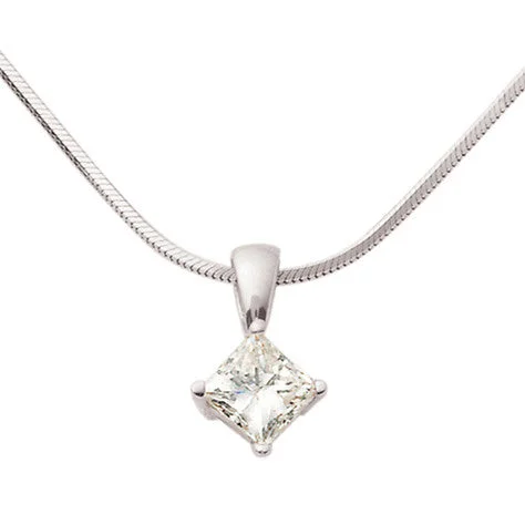 Jewelry Sale Alert – Shop Timeless Elegance Today Princess-Cut Diamond Solitaire Pendant in 14k White Gold Jewelry Sale Alert – Shop Timeless Elegance Today Princess-Cut Diamond Solitaire Pendant in 14k White Gold