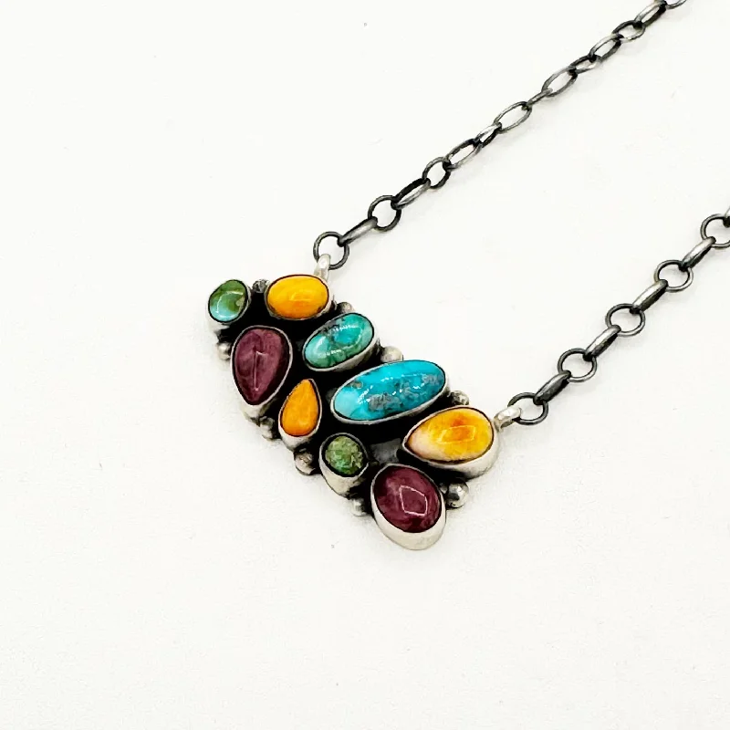 Make Every Moment Shine – Jewelry Discounts Available Rainbow Mosaic Bar Necklace